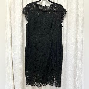 Dress - Lace overlay - cap sleeves